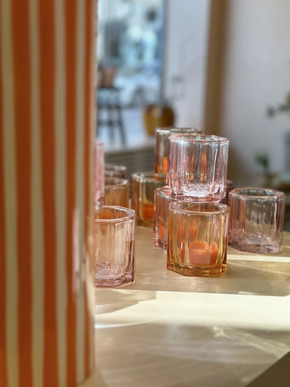 Ljuslykta Orange - Färgstark Ljuslykta