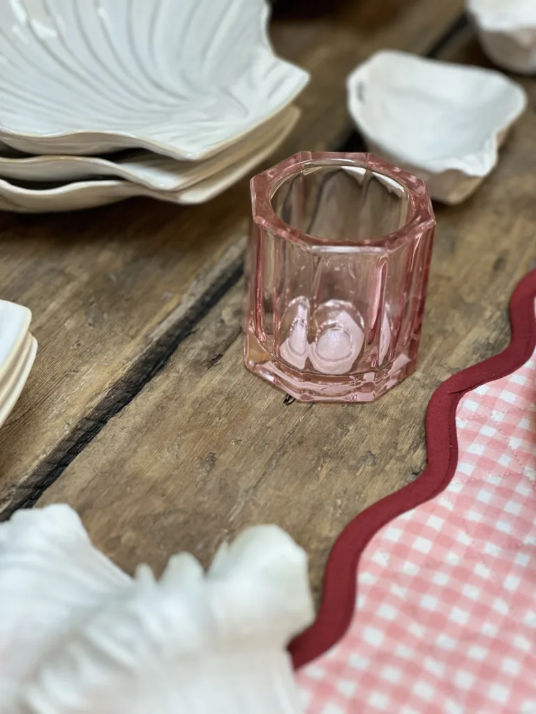 Ljuslykta Ljusrosa - Glaslykta För Värmeljus