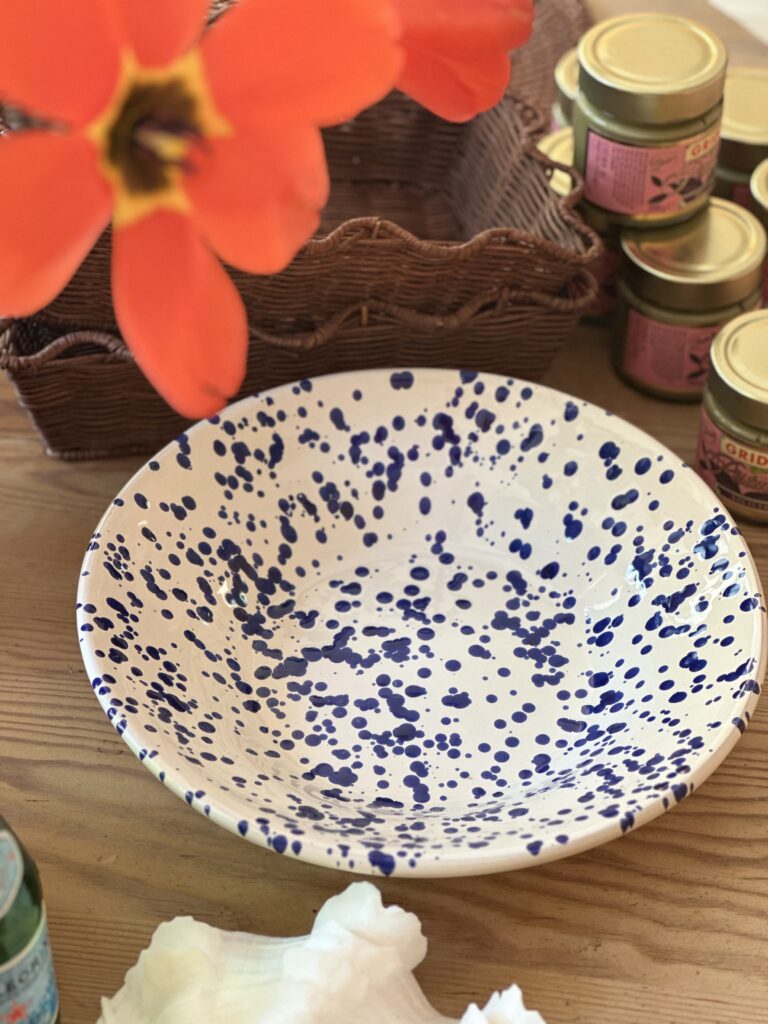 Stor Skål Spruzzi Blå - Handgjord Serveringsskål i Keramik