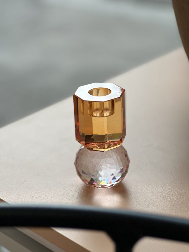 Kristall Ljusstake - Lyxig Glasljusstake Från C´est Bon