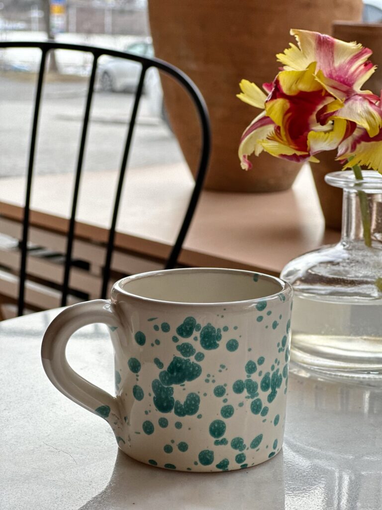 Kopp Spruzzi Grön - Handgjord Kaffekopp i Keramik
