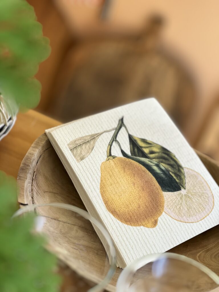 Disktrasa Citron - Miljövänlig Kökstrasa Med Citronmotiv