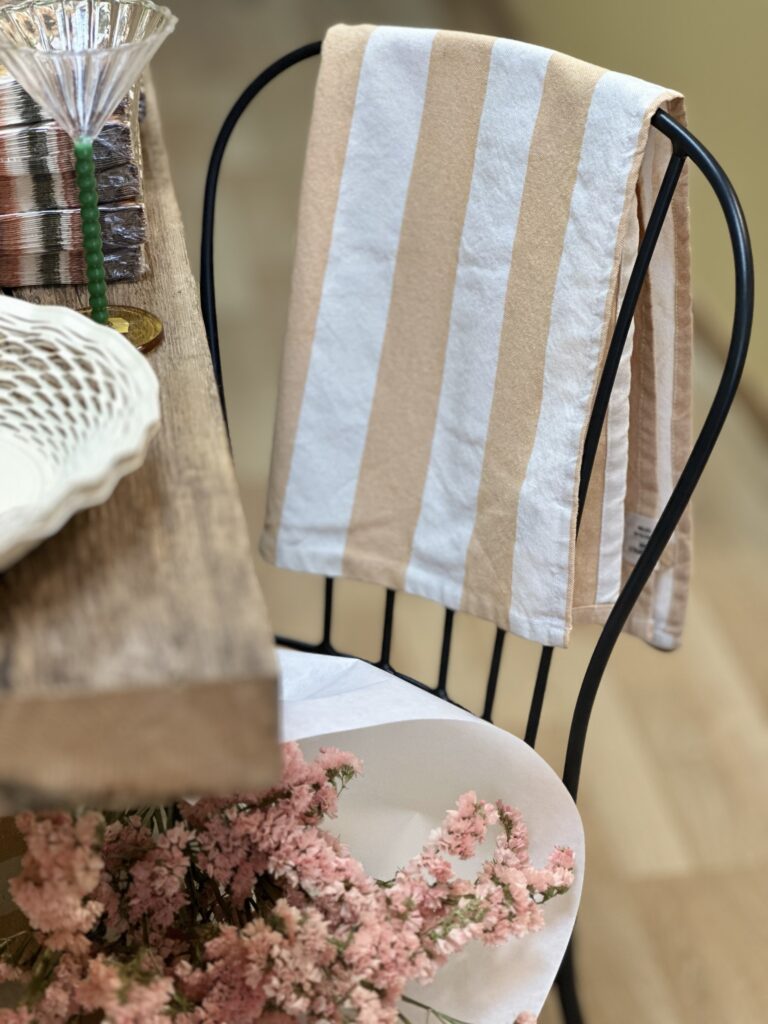 Kökshandduk Randig Gul