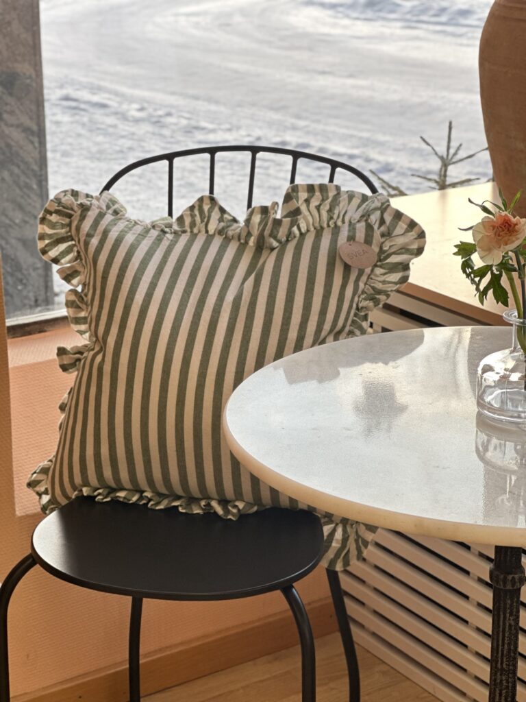 Kuddfodral Grön Randigt